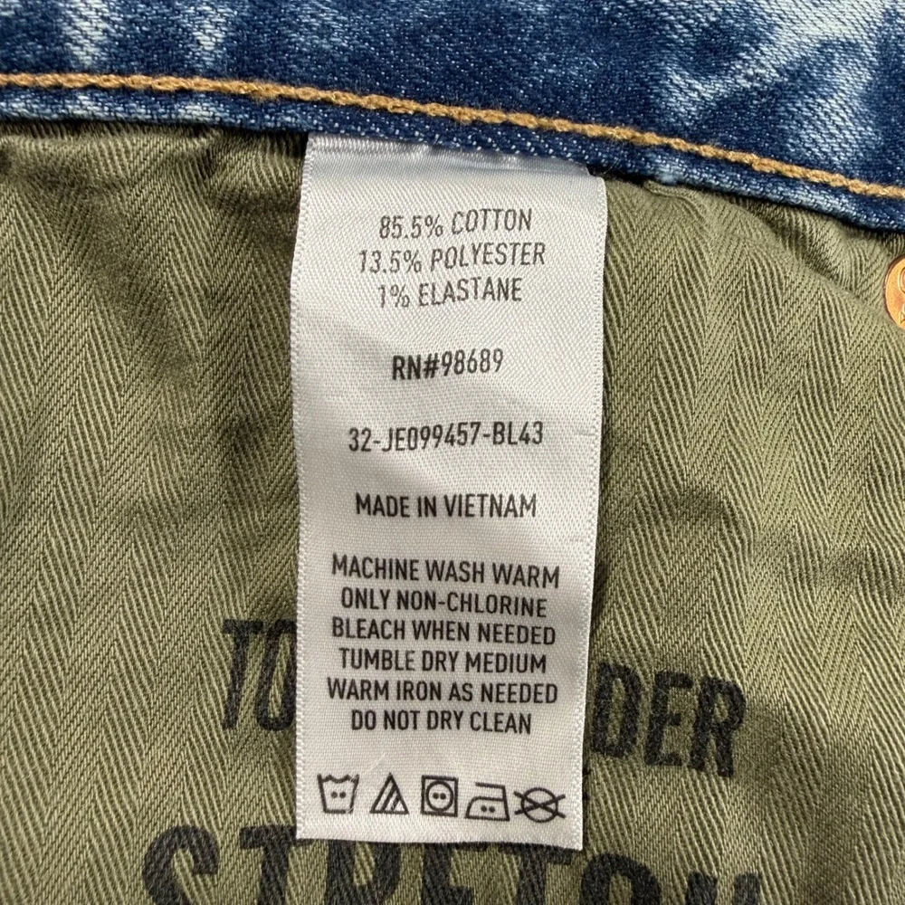 Todd‎ Snyder Slim Fit Stretch Destroyed Jeans Med Indigo 31x32 JE099457-BL43 NWT